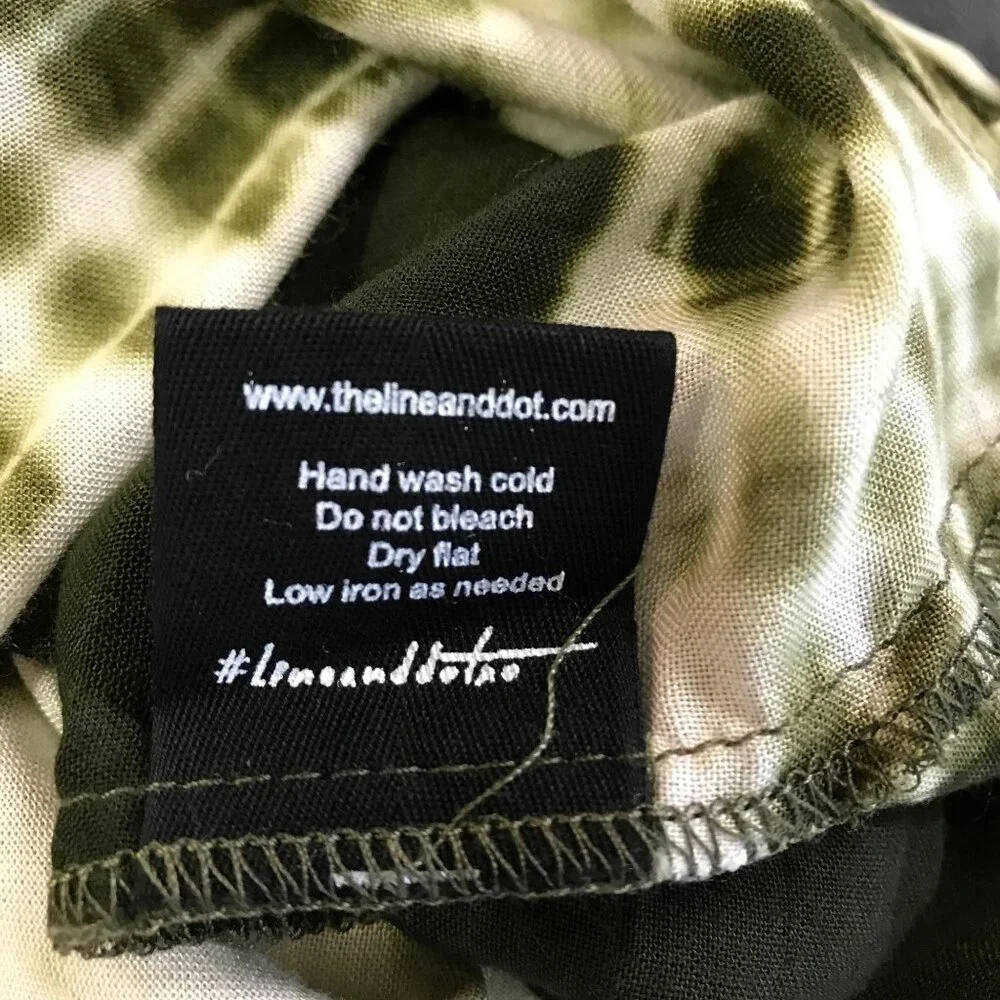 NWT Line & Dot / Anthropologie Womens Tie Dye Twisted Long Sleeve Crop Top Sz S - Picture 7 of 9